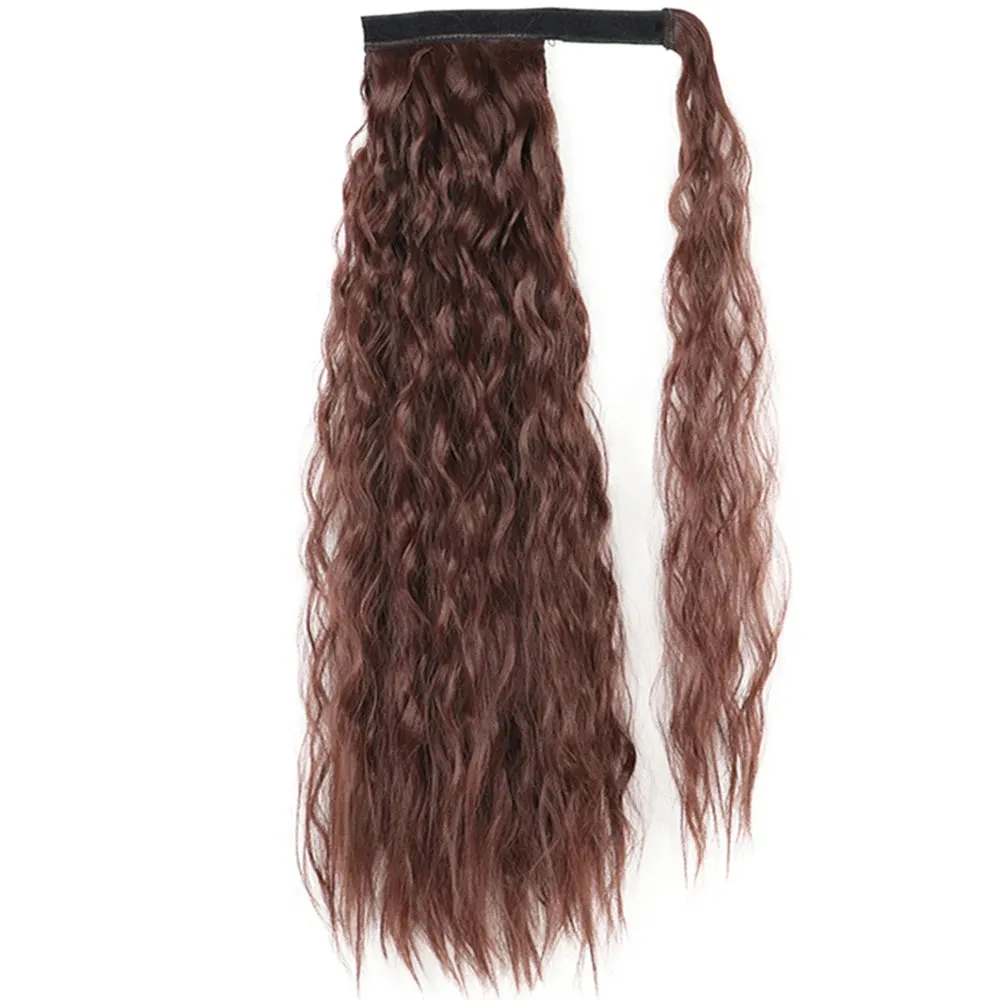 Pony Tail Fig Long Straight Ponytail Hair Synthetic Extensions Heat Resistant Hair 22 34inch Wrap Around Pony Hairpiece for Women