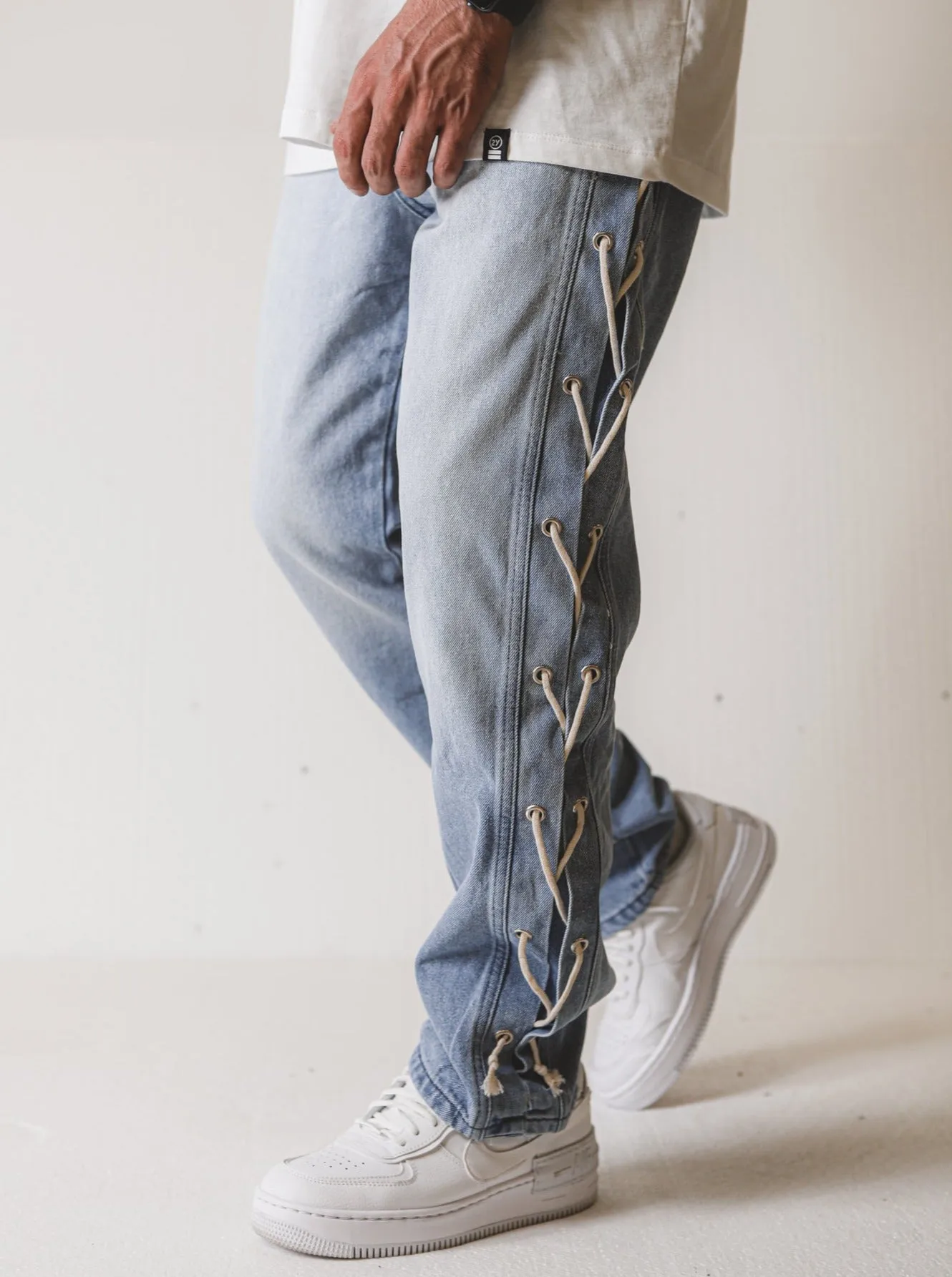 Premium Wide Fit Light Blue Jeans