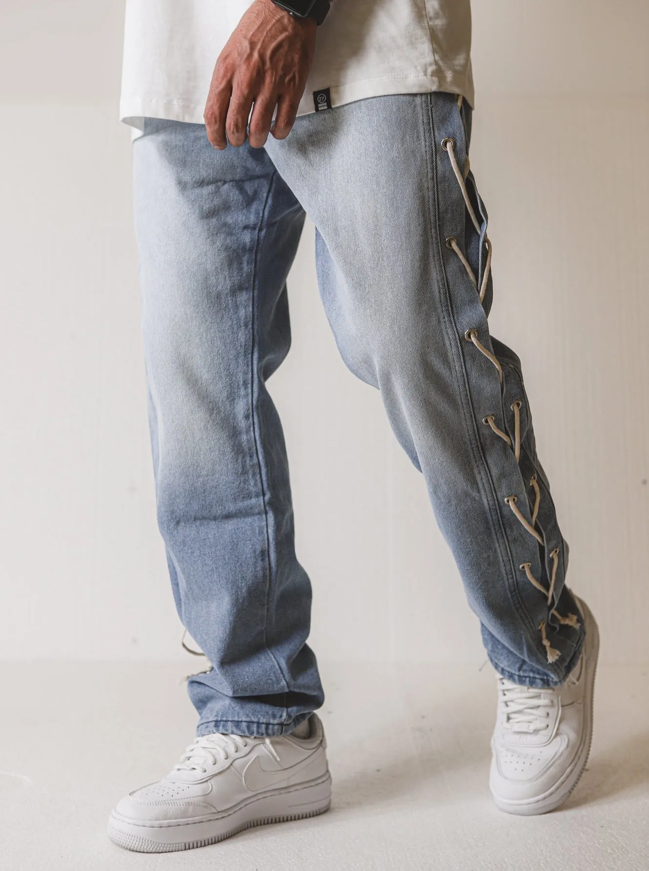 Premium Wide Fit Light Blue Jeans