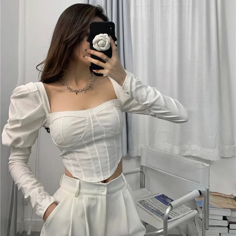 Puff Sleeve Corset Top