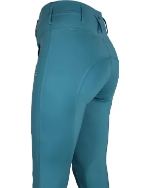 "Alice" Riding tights in Dark Teal with or without silicone seat grip