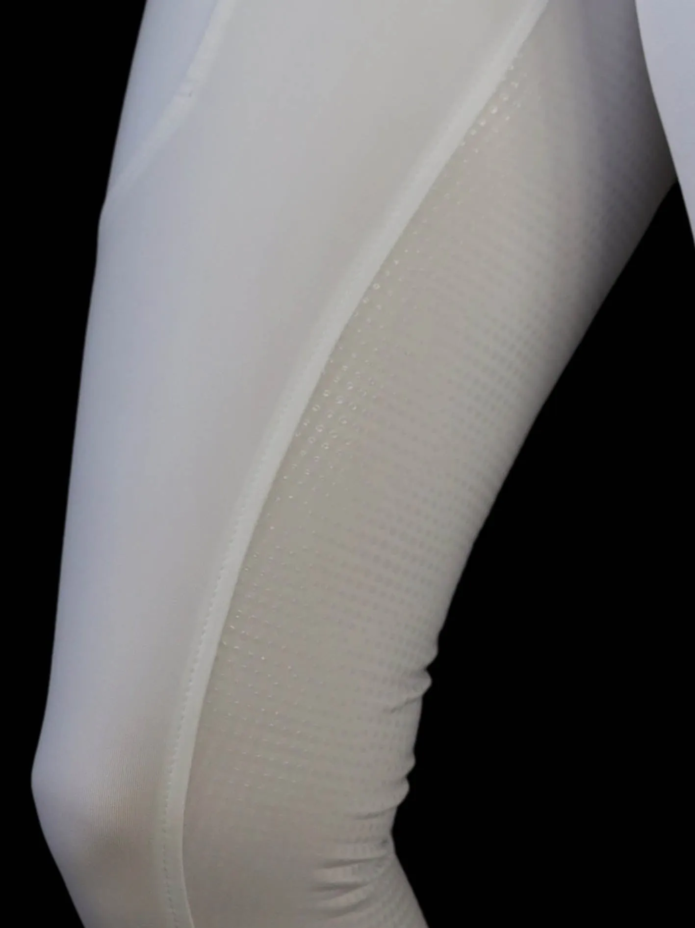 "Alice" Riding tights in White with or without silicone seat grip