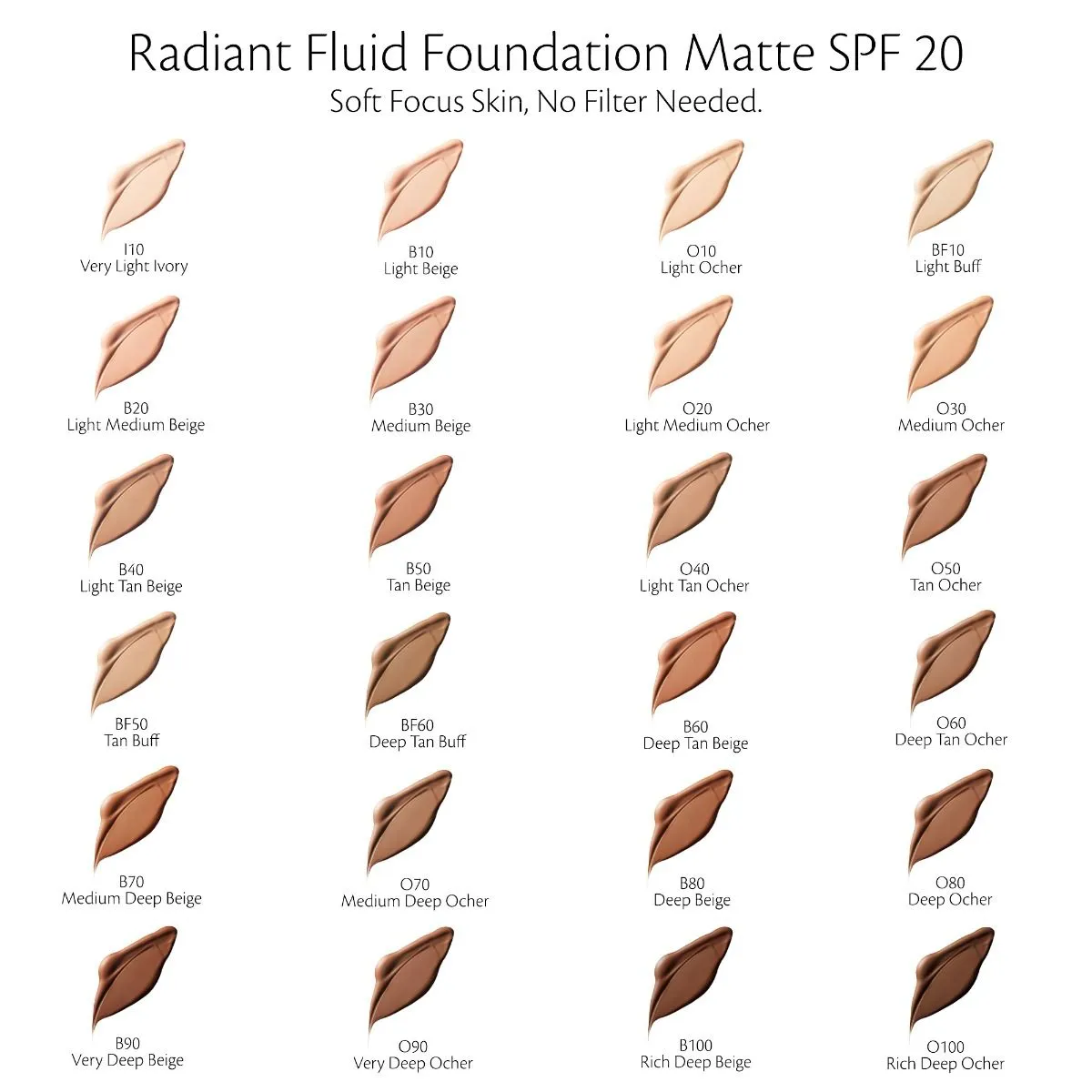 Radiant Fluid Foundation Matte SPF 20 Sunscreen