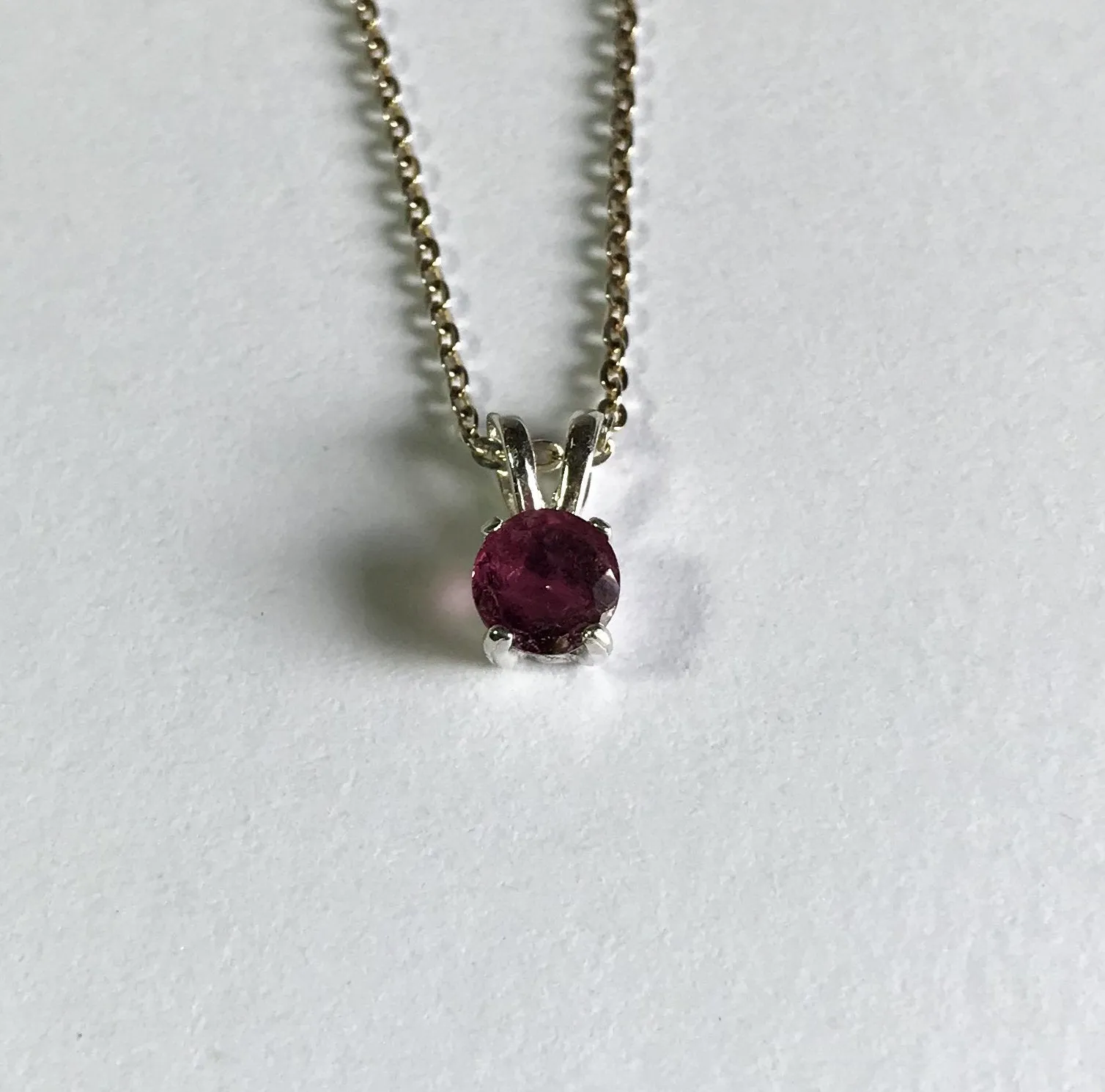 Raspberry Pink Tourmaline Pendant