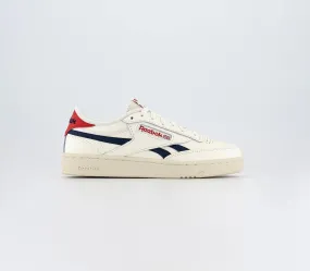 Reebok Club C Revenge Chalk Navy Vector Red Trainers