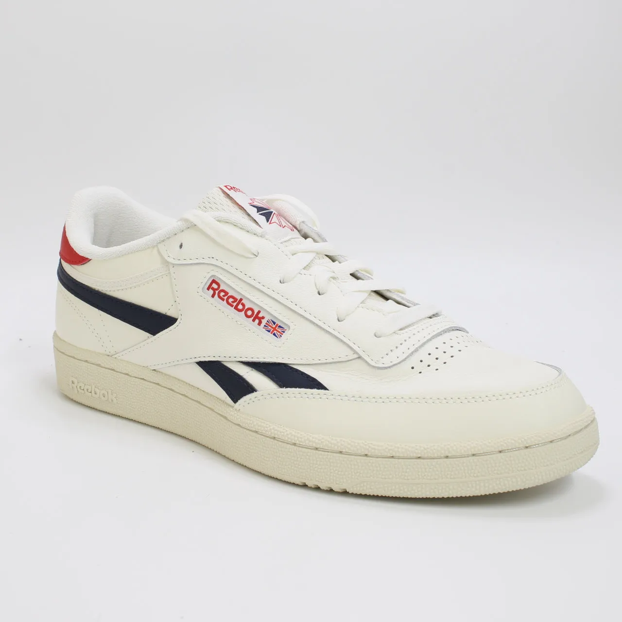 Reebok Club C Revenge Chalk Navy Vector Red Trainers