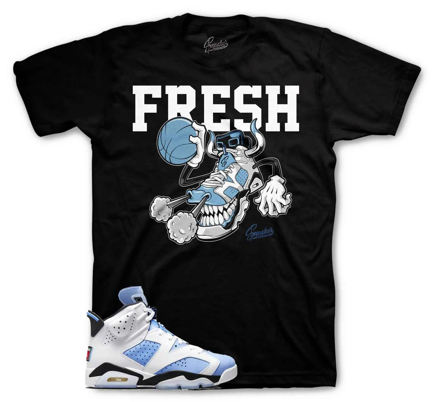 Retro 6 University Blue Shirt - Fresh kicks Sneaker Tee