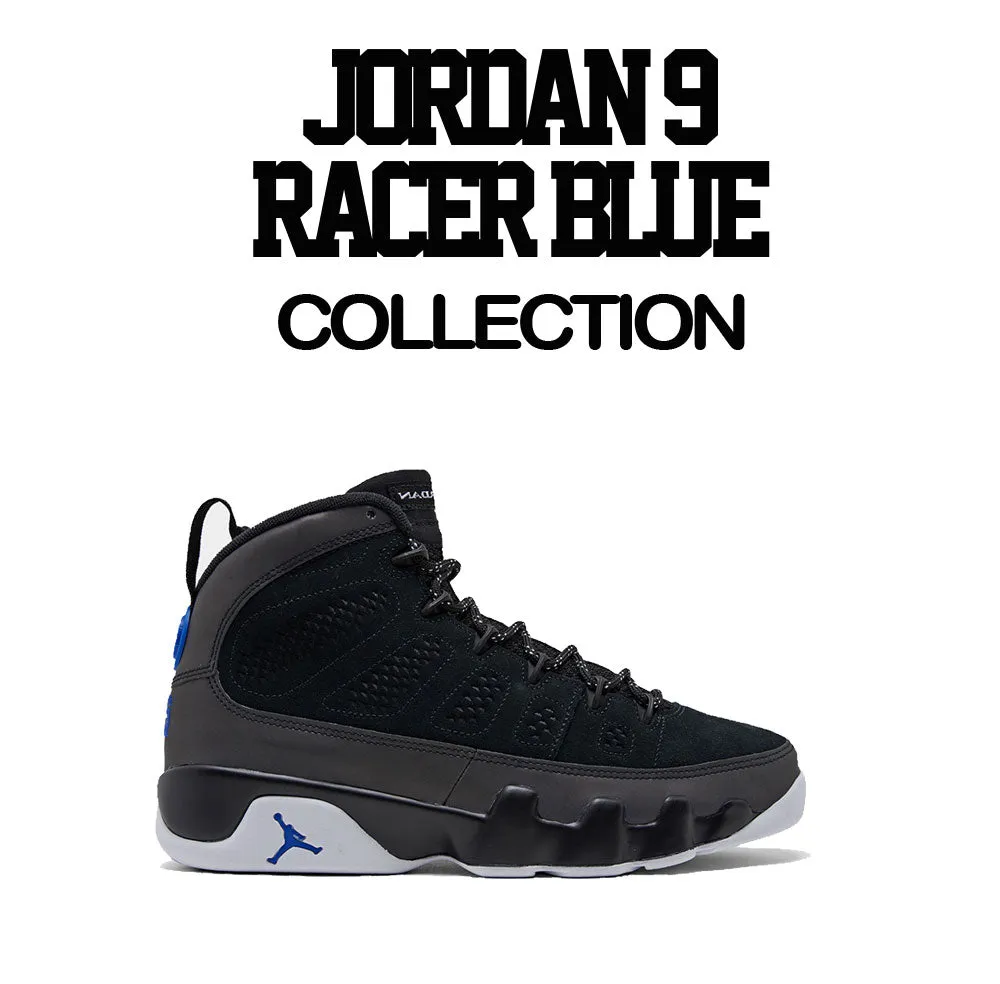 Retro 9 Racer Blue Jacket - Money Over Love - Black