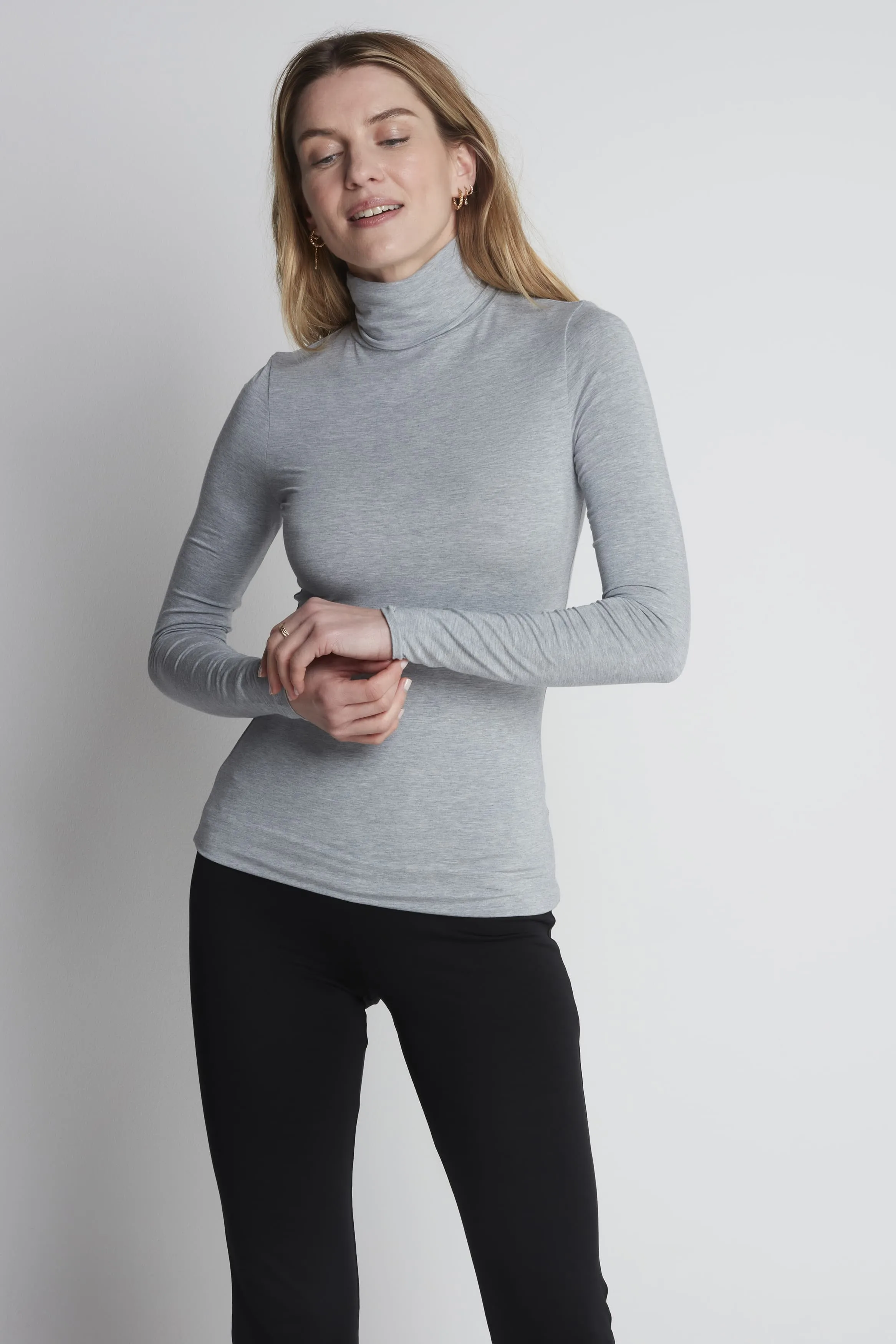 Roll Neck Micro TENCEL Modal Top | Multiple Colours