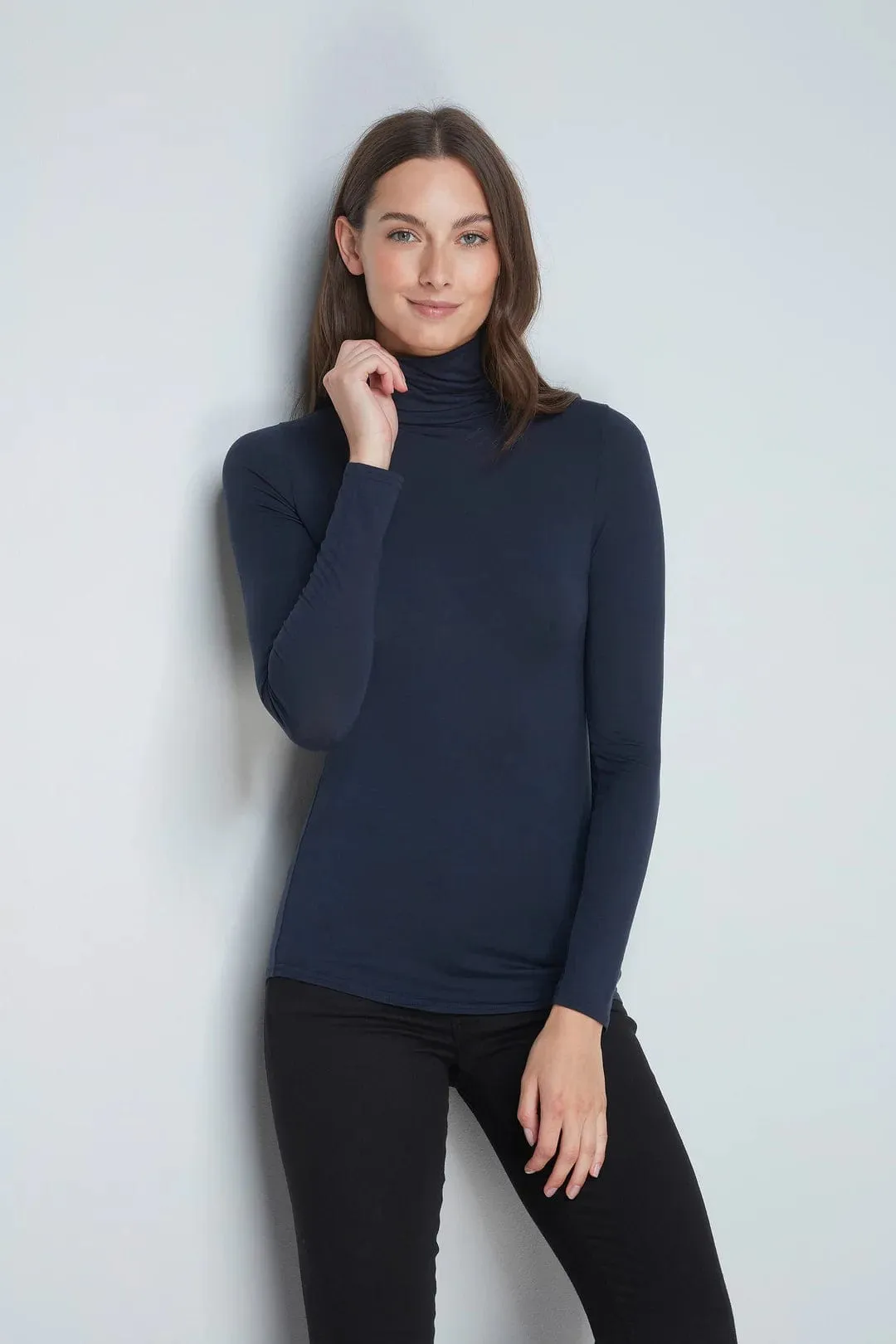 Roll Neck Micro TENCEL Modal Top | Multiple Colours