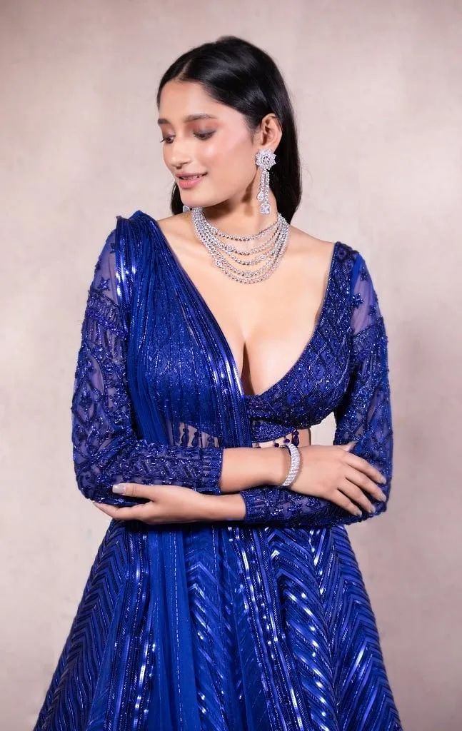 Royal Blue Lehenga set.