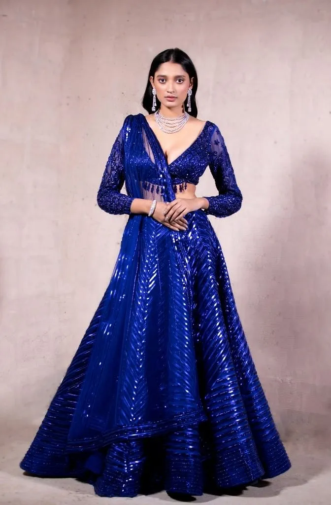 Royal Blue Lehenga set.