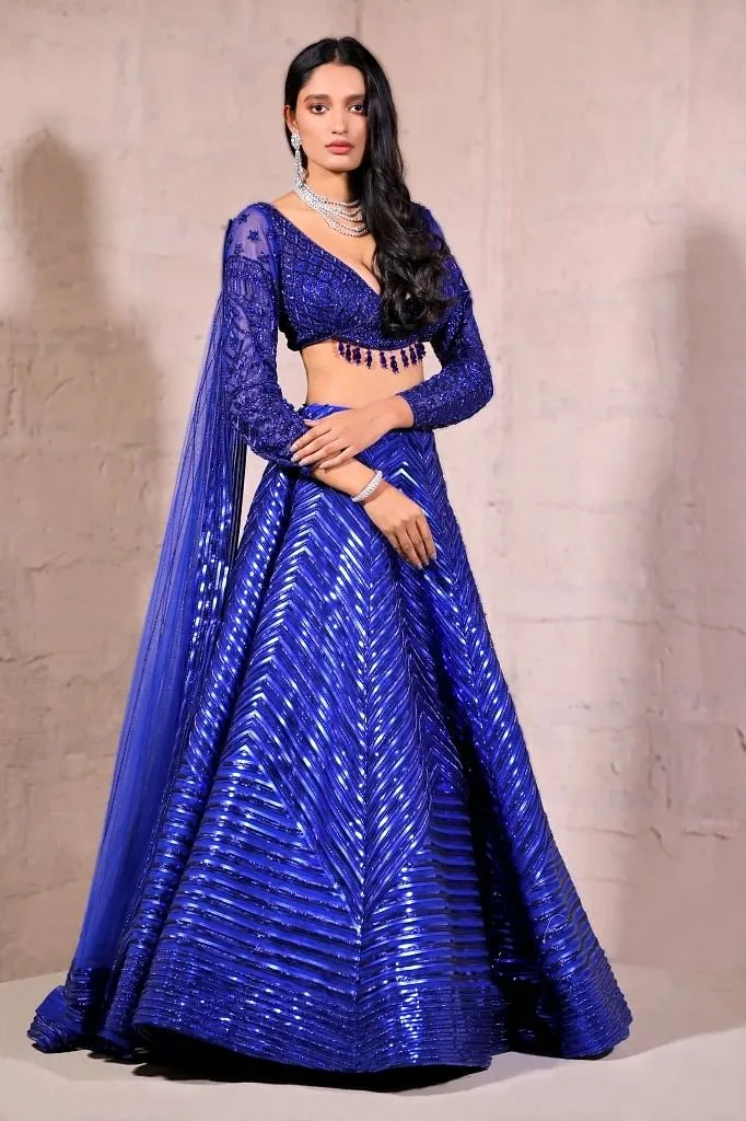 Royal Blue Lehenga set.