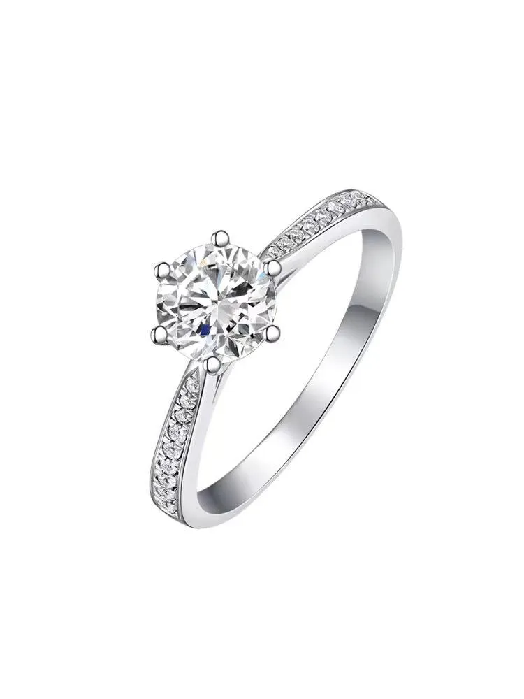 RSR 218 Moissanite White Minimalist Band Ring 1.0 Carat