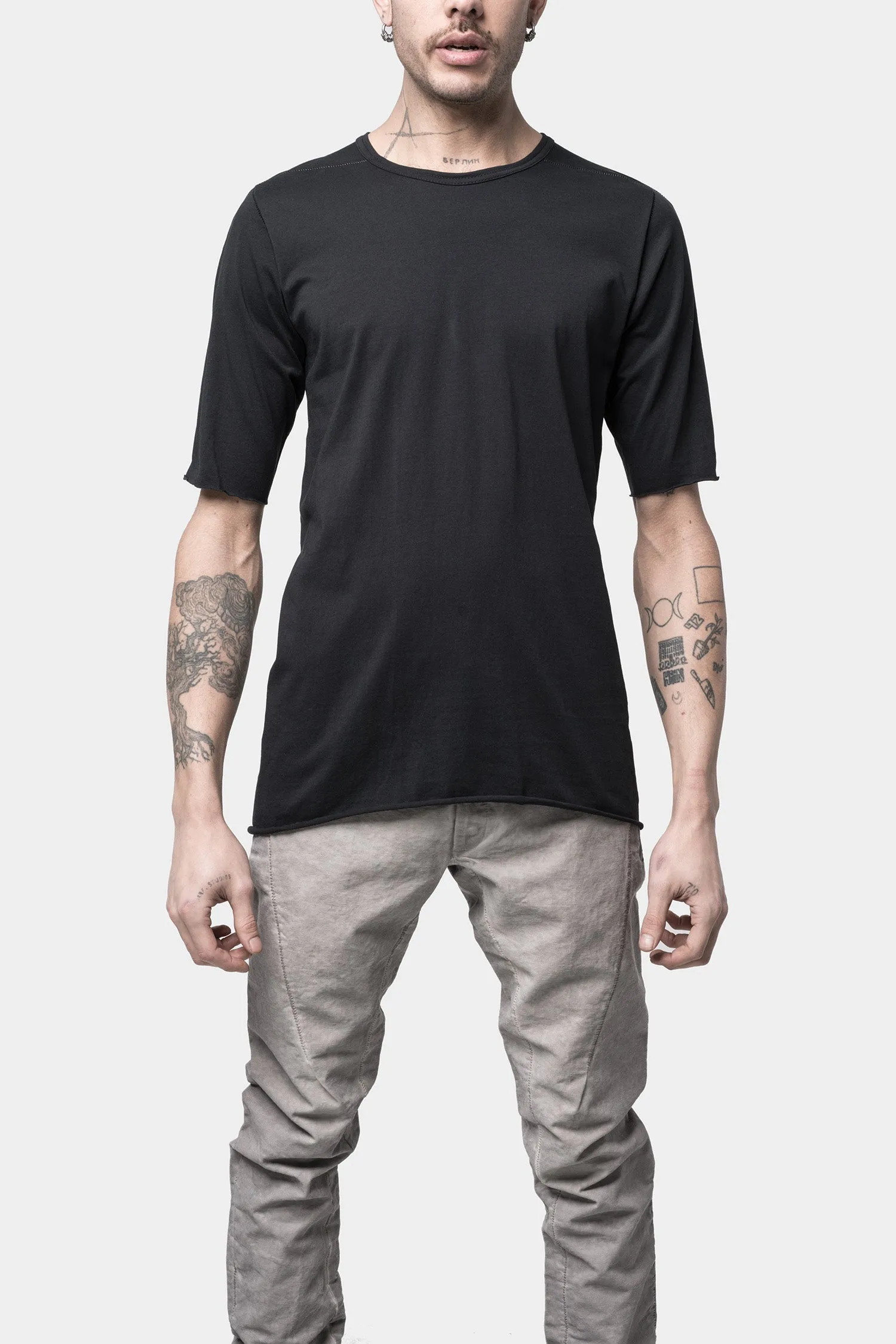 Semi Raglan Short sleeve T-Shirt, Noir