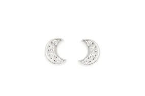 Silver Moon Diamond Studs