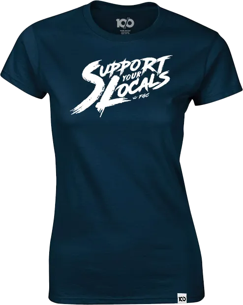 Support Your Locals Logo women's t-shirt - Navy