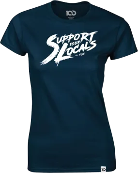 Support Your Locals Logo women's t-shirt - Navy