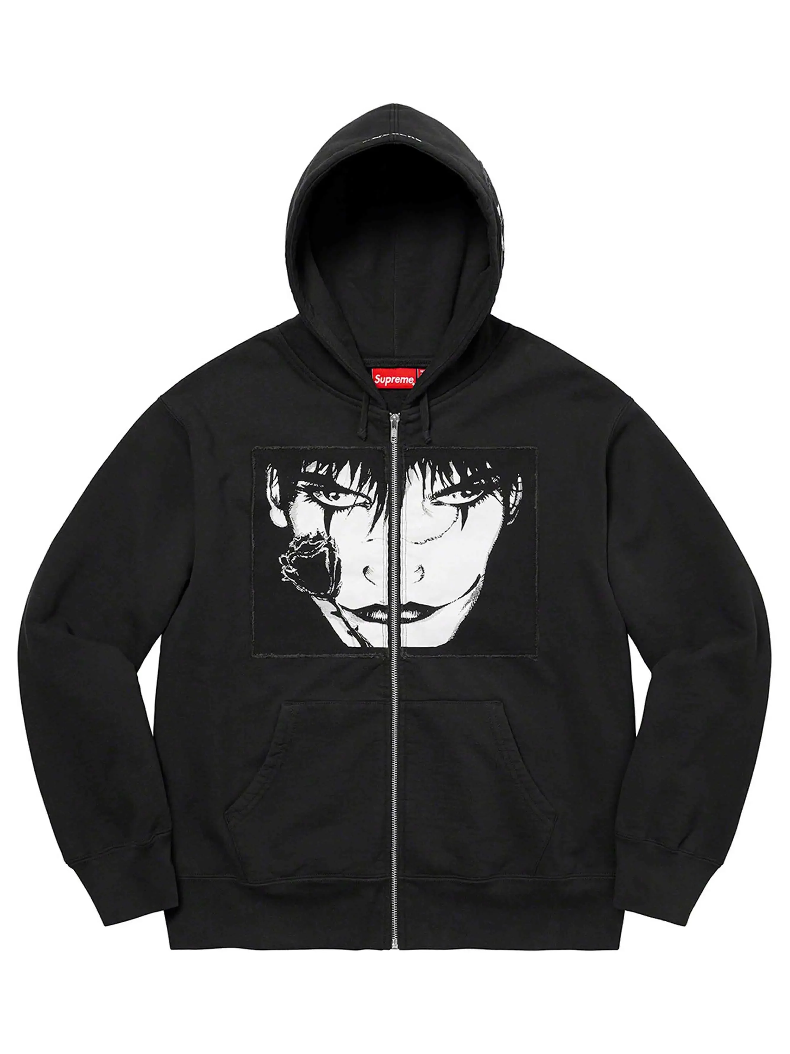 Supreme The Crow Zip Up Hooded Sweatshirt Black (FW21)