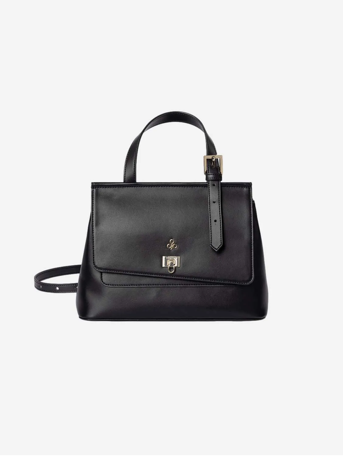 Tecla S Vegan Apple Leather Mini Handbag | Black