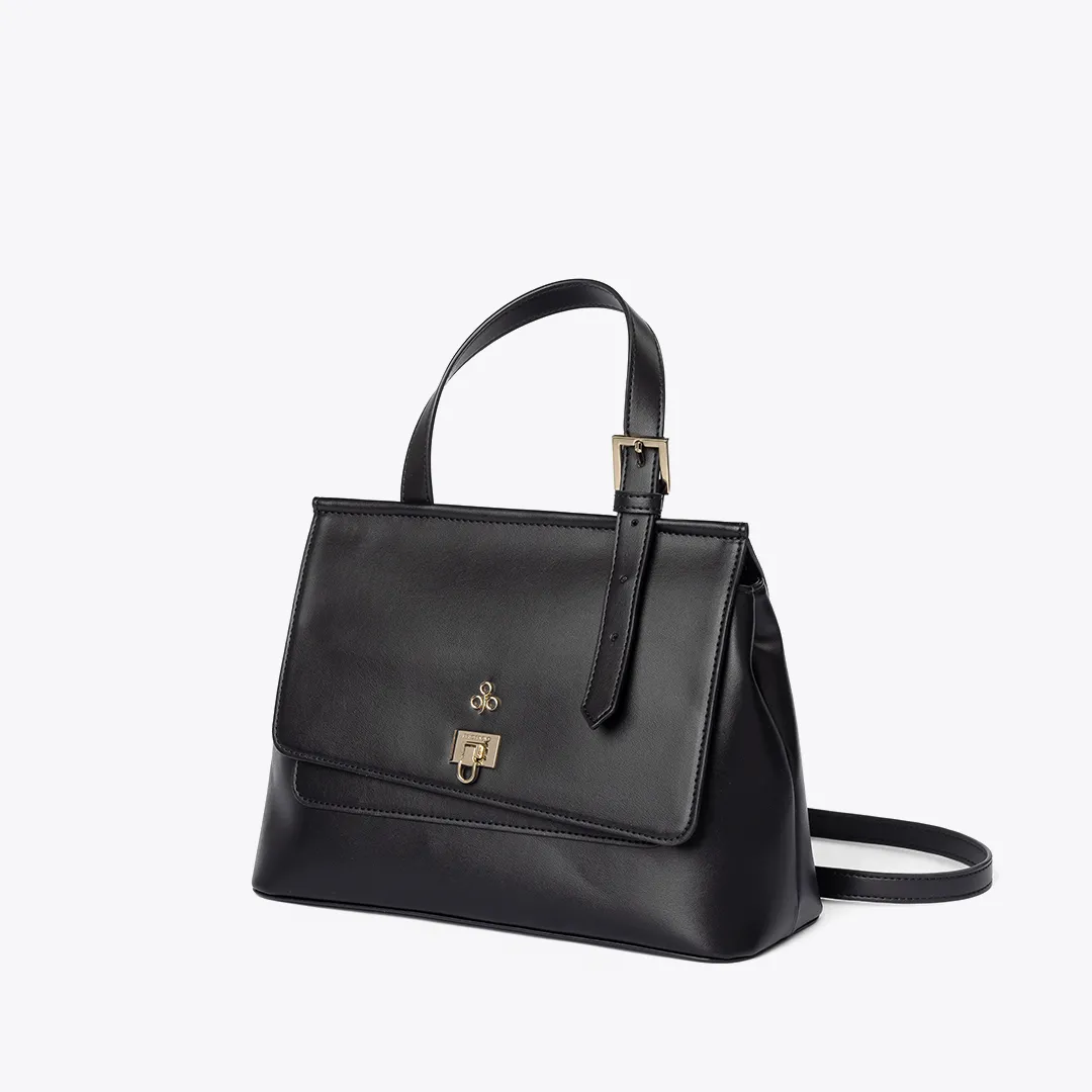 Tecla S Vegan Apple Leather Mini Handbag | Black