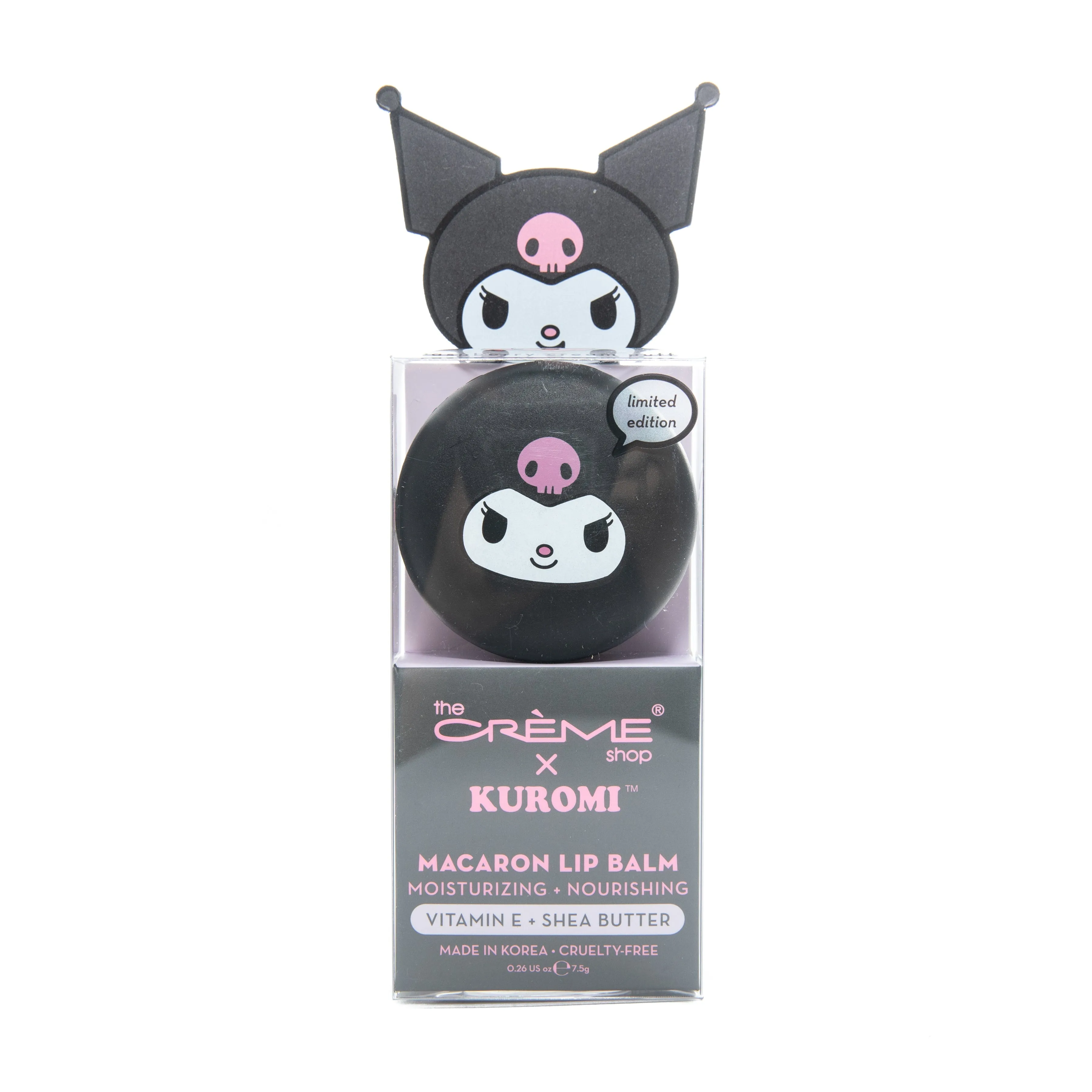 The Crème Shop Kuromi Macaron Lip Balm Raspberry Cream Puff