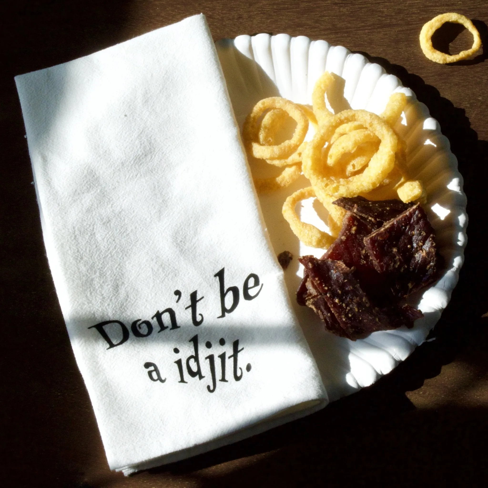 The Don't Be a Idjit Cotton Napkin