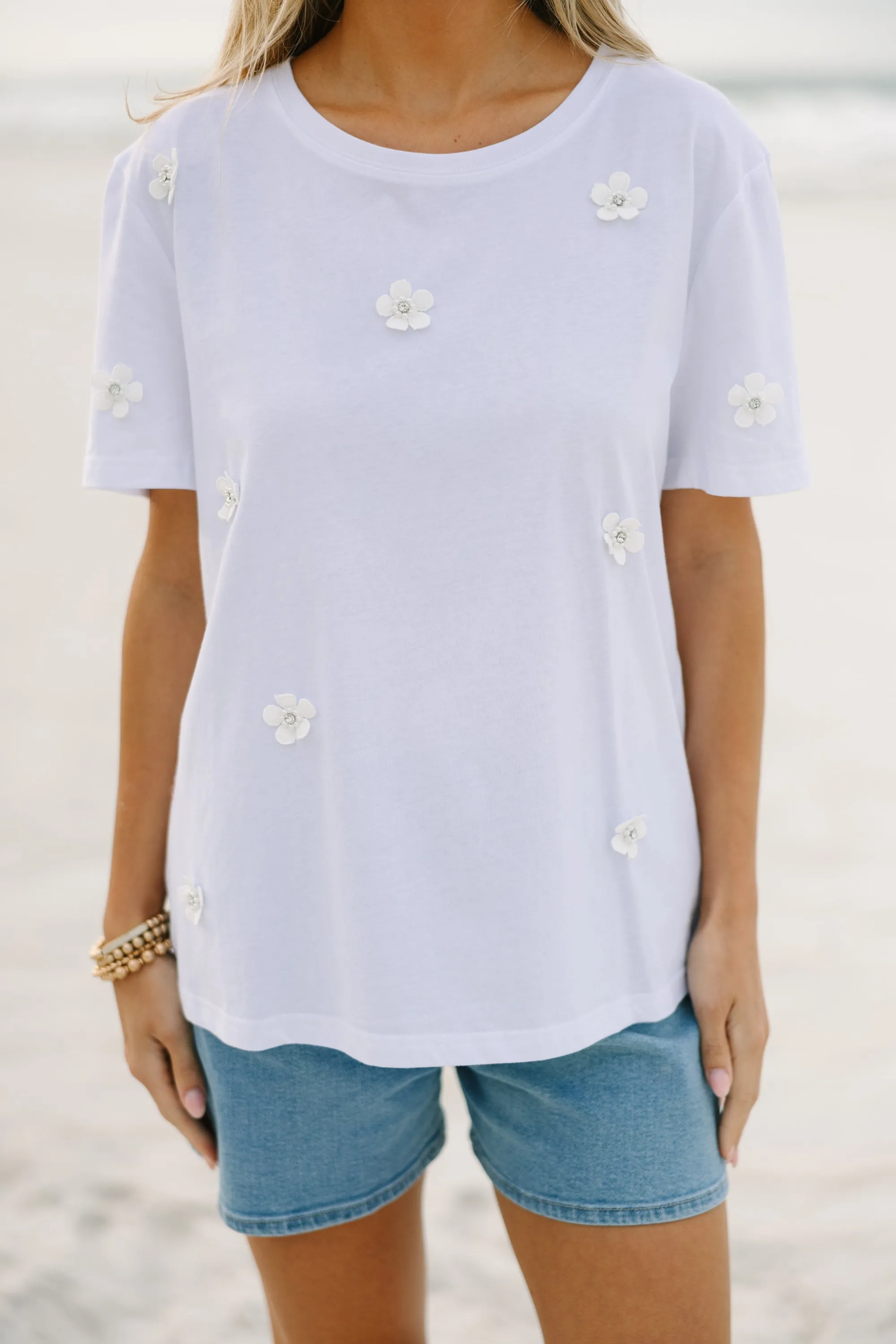 This Is The Day White Floral Top