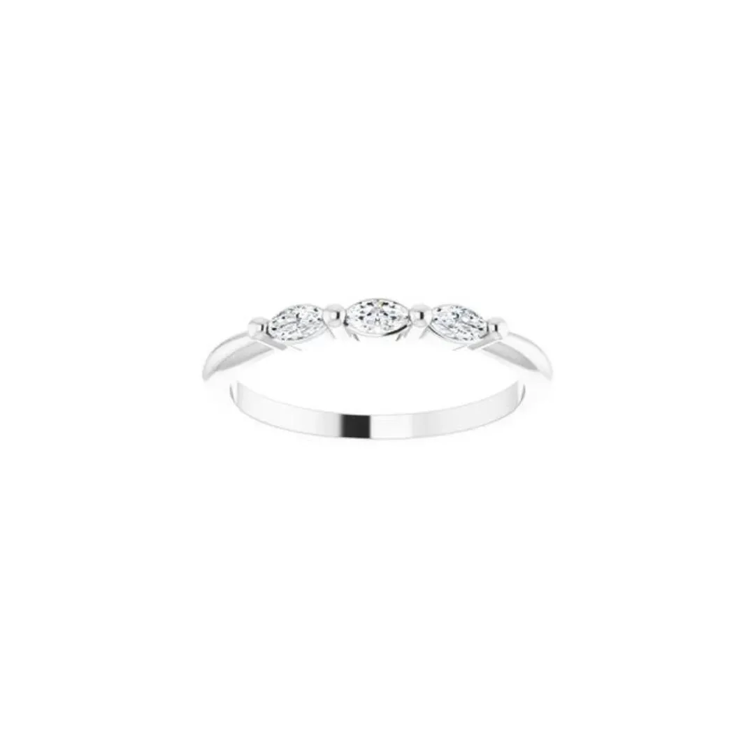 Three Stone Marquise Diamond Ring