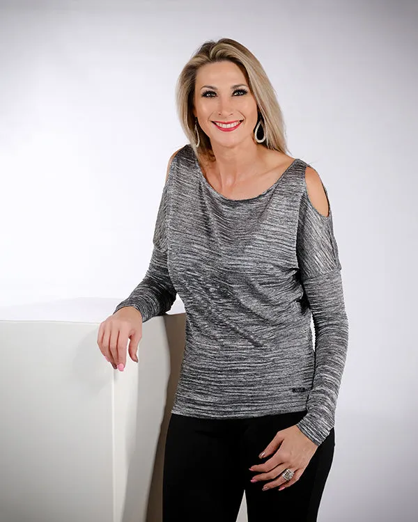 Tisha Top - Silver Knit