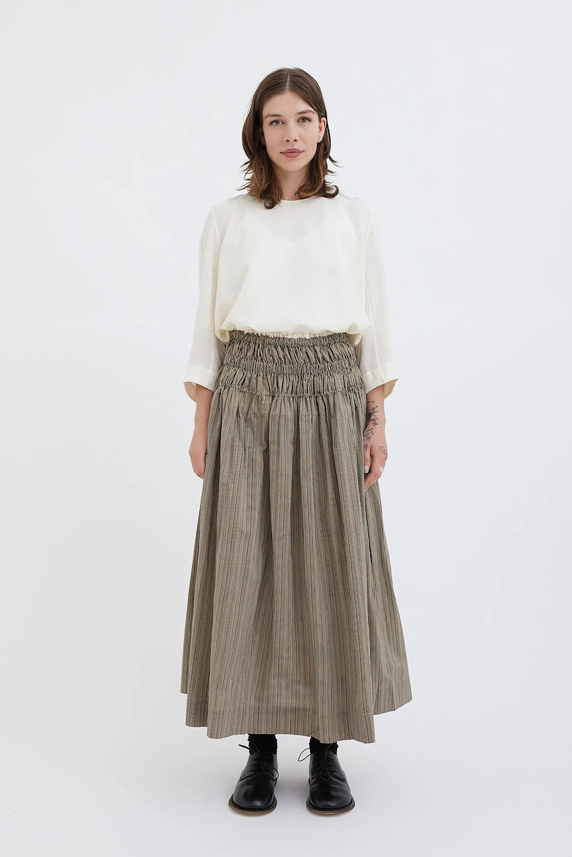 Toogood - THE ROPER SKIRT - Fine Stripe