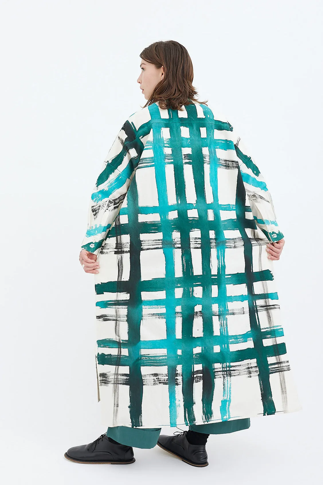 Toogood - THE TRAWLERMAN DRESS - Hand Painted Tartan