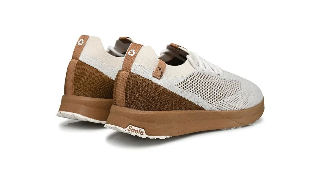 Tsavo 2.0 Men's Recycled PET Sneakers | White & Tobacco