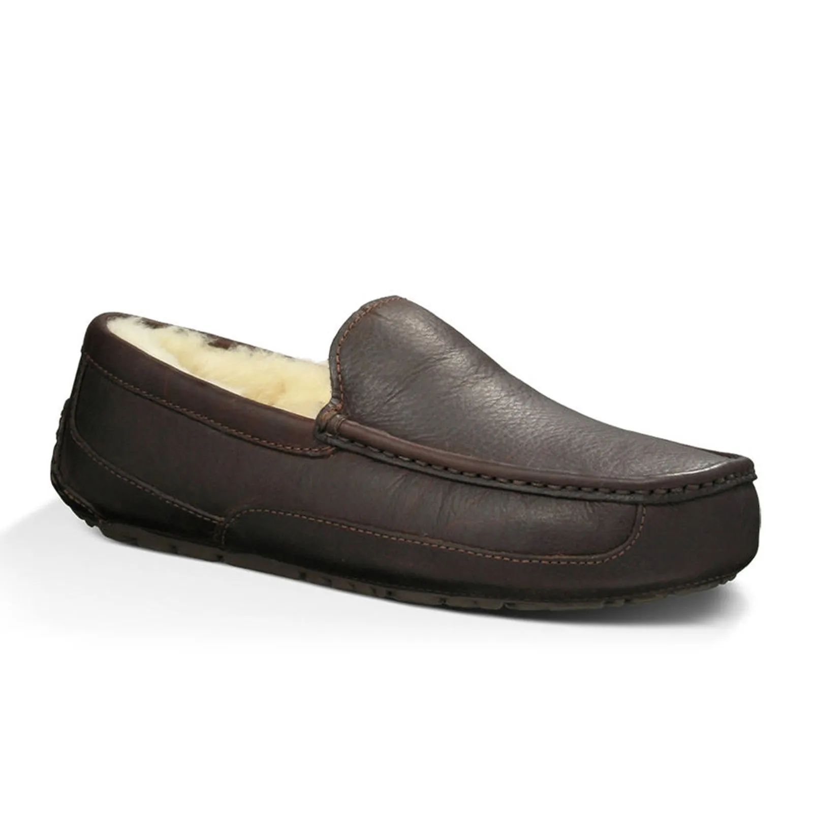 UGG Ascot Leather Slipper (Men) - Dark Spice