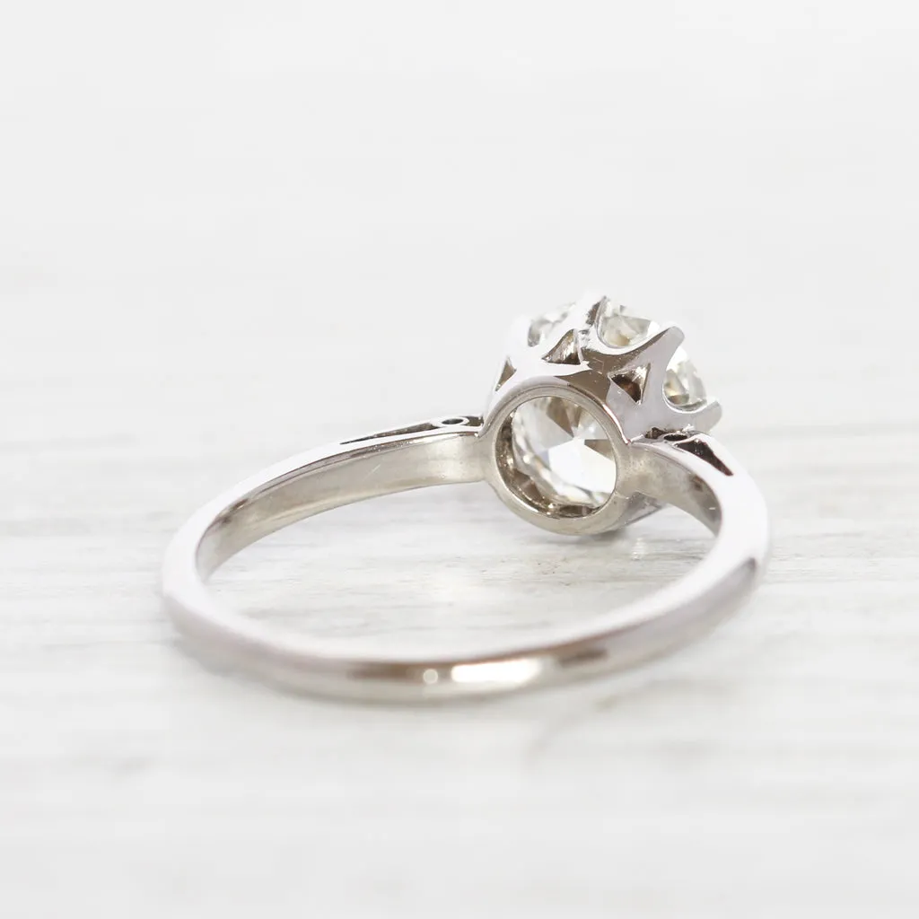 Vintage 1.52 Carat Transitional Cut Diamond Solitaire