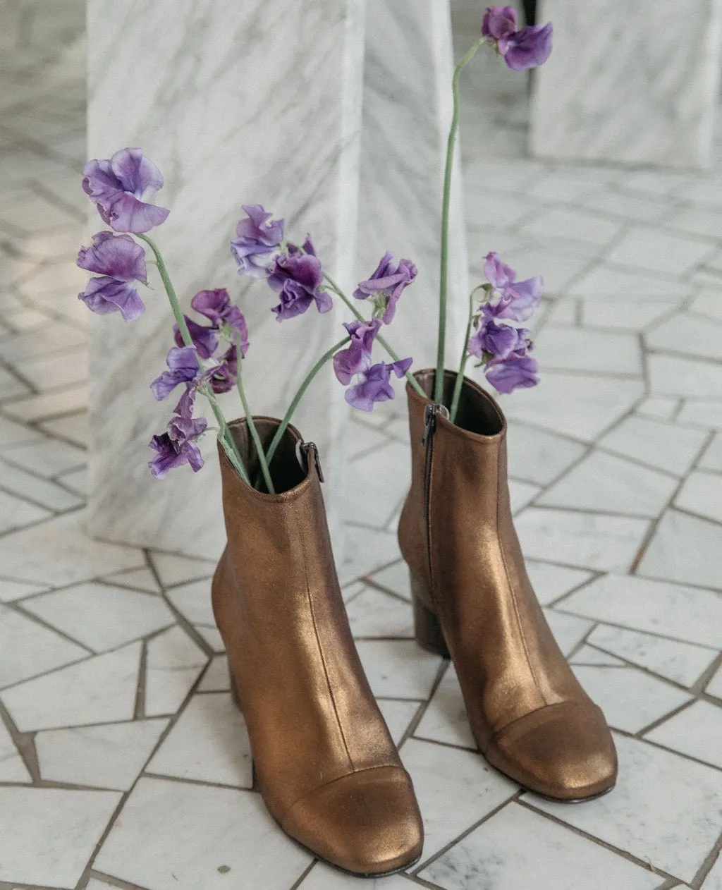 Warehouse Sale - Laeve Boot Bronze Metallic Suede