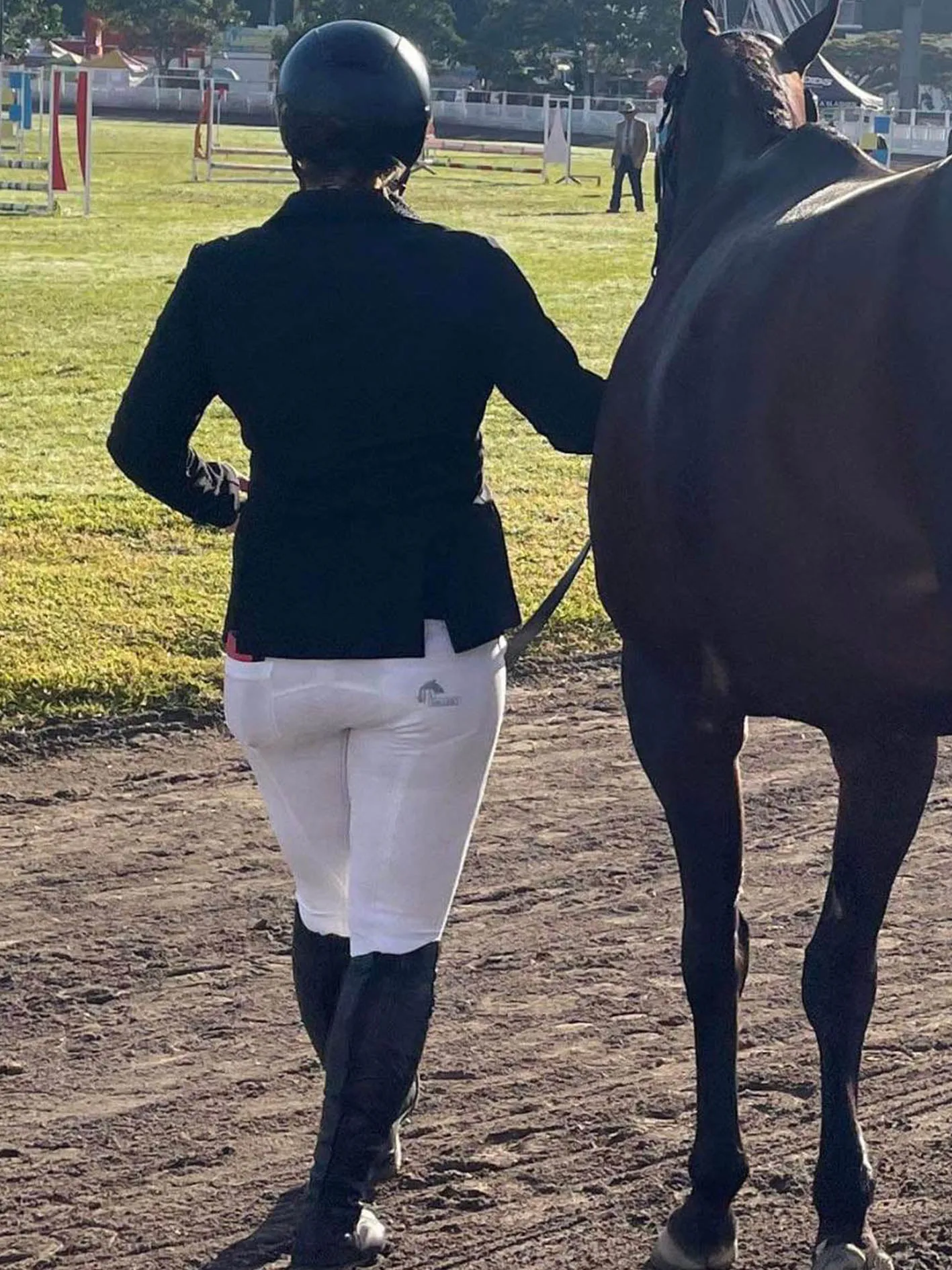 White Coolmax Breeches with or without Silicone seat grip