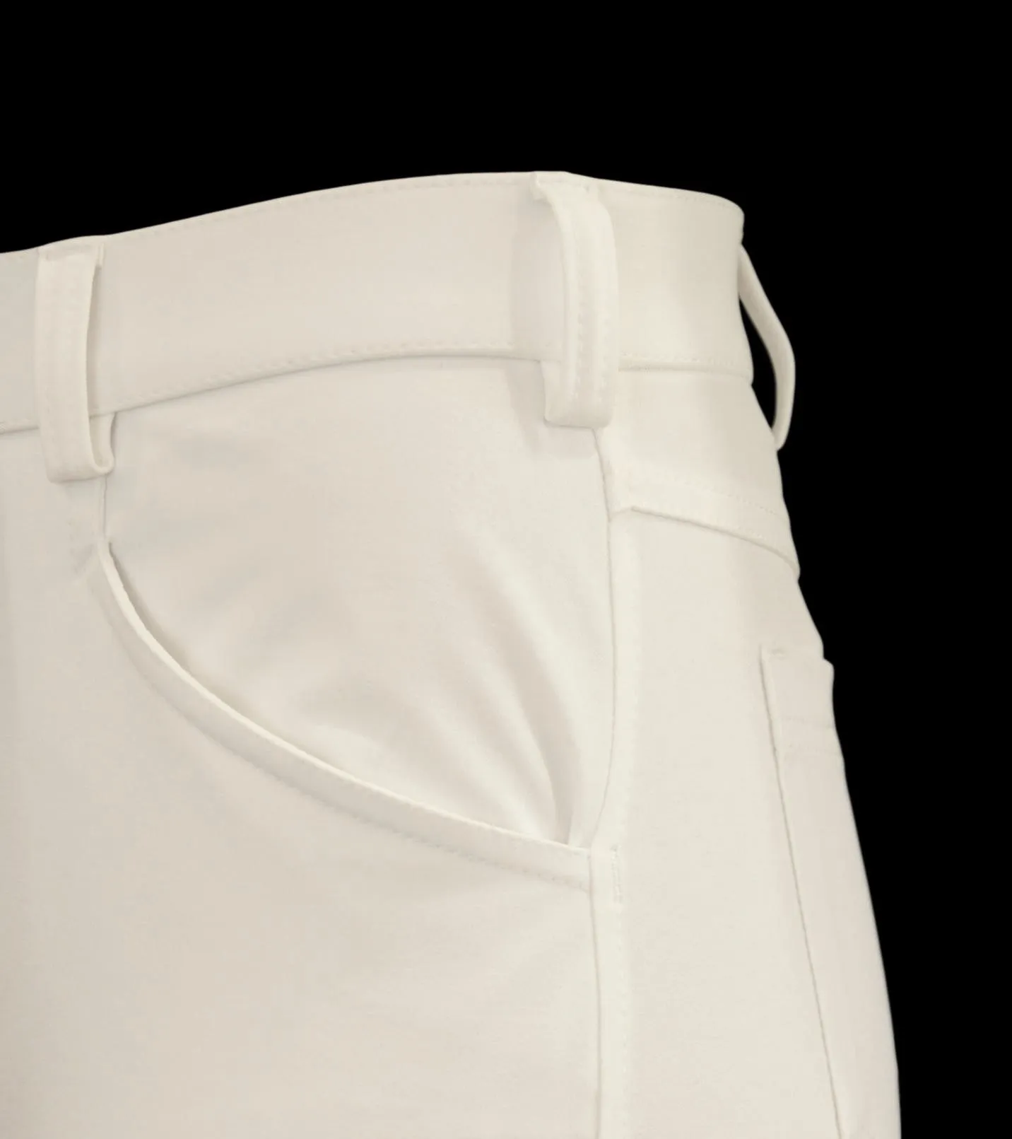 White Coolmax Breeches with or without Silicone seat grip