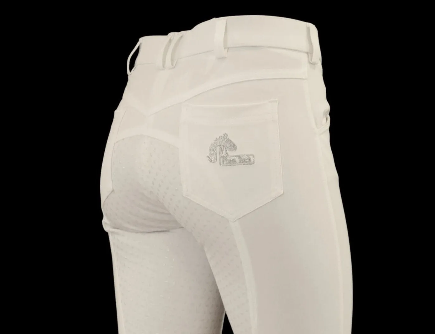 White Coolmax Breeches with or without Silicone seat grip