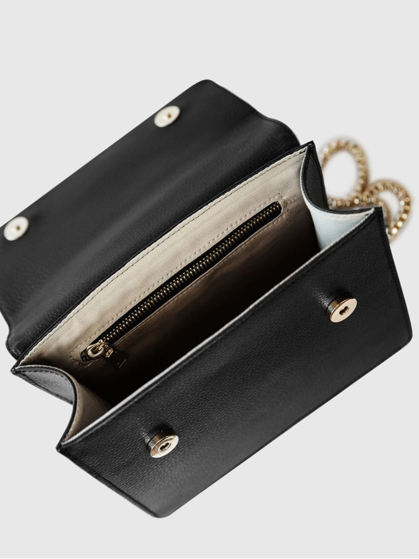 Willow MIRUM Leather Vegan Chain Bag | Black & Gold