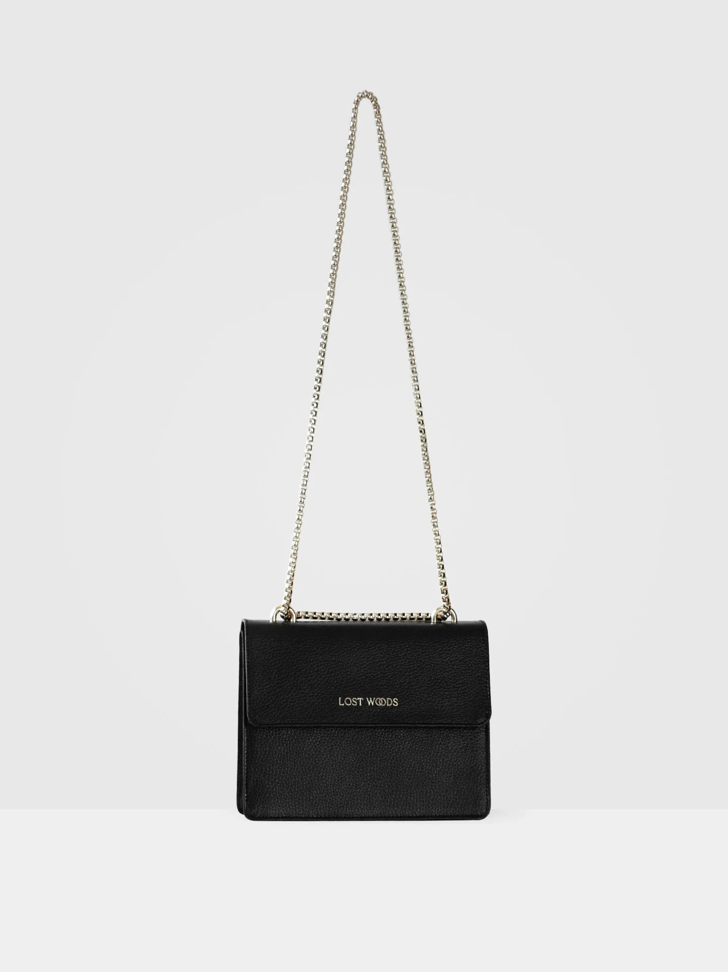 Willow MIRUM Leather Vegan Chain Bag | Black & Gold