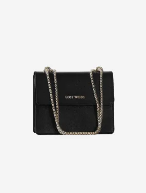 Willow MIRUM Leather Vegan Chain Bag | Black & Gold