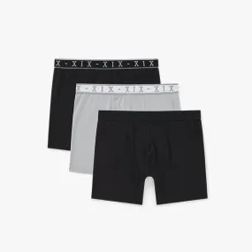 XIX Boxer Briefs 3 Pack [Black/Grey/Black]