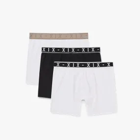 XIX Boxer Briefs 3 Pack [White/Black/White]